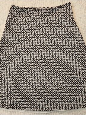 Tweeds Brown and White embroidered A-LineSkirt